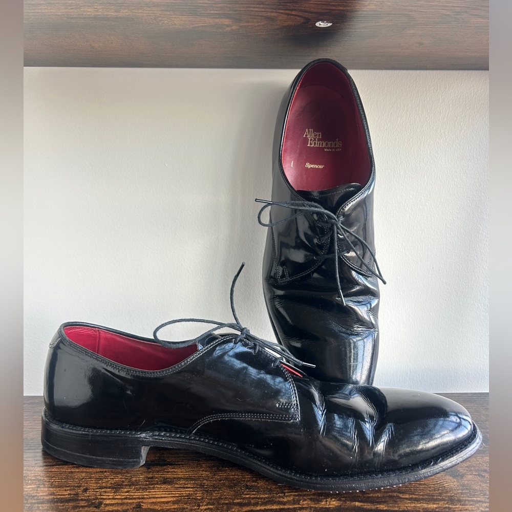 Allen Edmonds Spencer Patent Leather Dress Shoes Mens 14 Made in USA